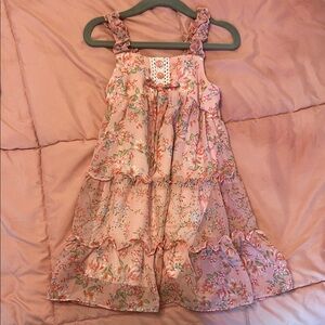 Floral Pink Ruffle Dress